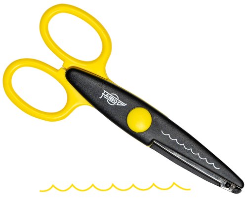 FAIBO - TIJERAS DENTADA 13 cm AMARILLO (Ref.764-5)