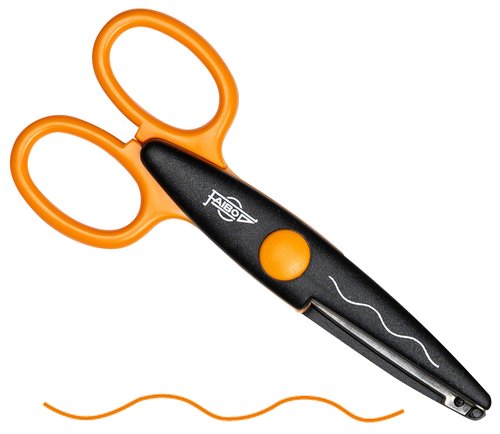 FAIBO - TIJERAS DENTADA 13 cm MARRON (Ref.764-6)