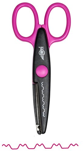 FAIBO - TIJERAS DENTADA 13 cm ROSA (Ref.764-1)