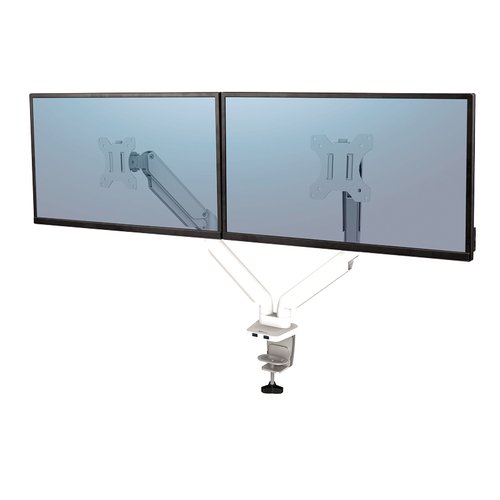 FELLOWES - BRAZO PARA MONITOR DOBLE PLATINUM SERIES TM BLANCO (Ref.8056301)