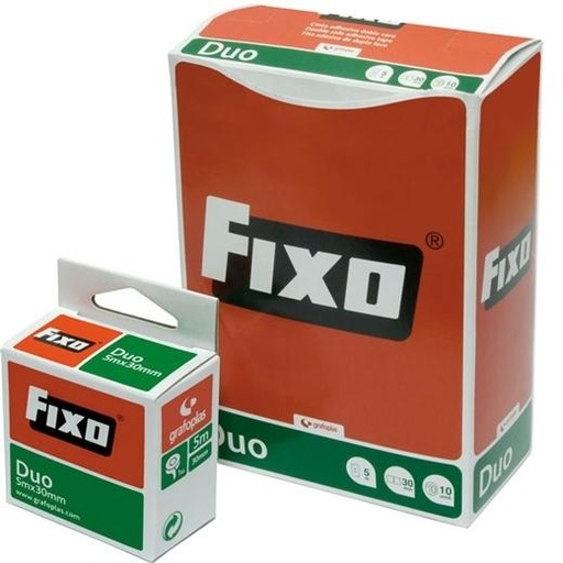 FIXO - CINTA ADHESIVA DOBLE CARA DUO rollo 5x30 (Ref.75600600)