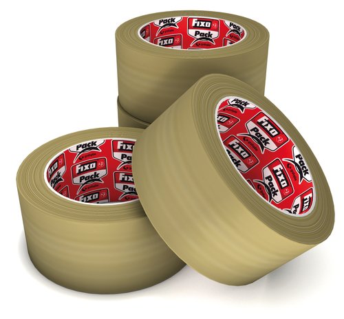FIXO - CINTA de EMBALAJE PACK PP HOTMELT rollo 66x48 MARRON (Ref.48066240)