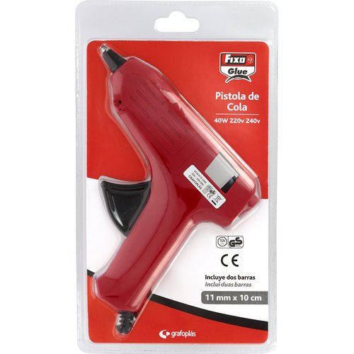 FIXO - GLUE PISTOLA DE COLA 11MM 40W NEGRO + 2 BARRAS (Ref.58751)