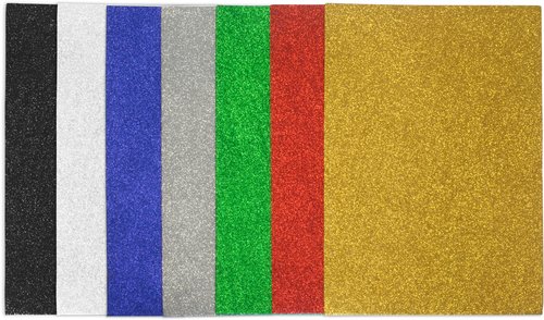 FIXO - GOMA EVA HOJA 40x60 cm PURPURINA NEGRA PAQUETE de 5 (Ref.68000210)