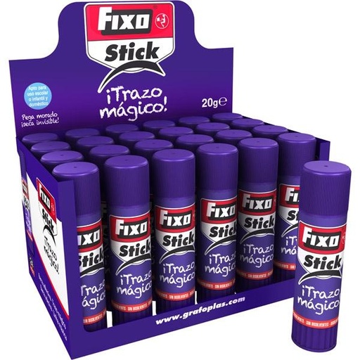 FIXO - PEGAMENTO EN BARRA STICK "TRAZO MÁGICO" 20GR CAJA -24U- (Ref.20535)