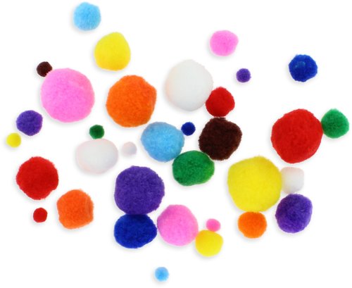 FIXO - POM POM SMART COLORES Y TAMAÑOS SURTIDOS PACK de 100 (Ref.68012700)