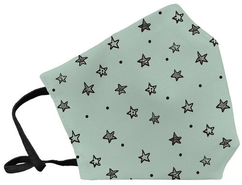 FULI - MASCARILLA DE PROTECCION REUTILIZABLE GRANDE TALLA L ESTRELLAS MINT (Ref.101ESMIL)