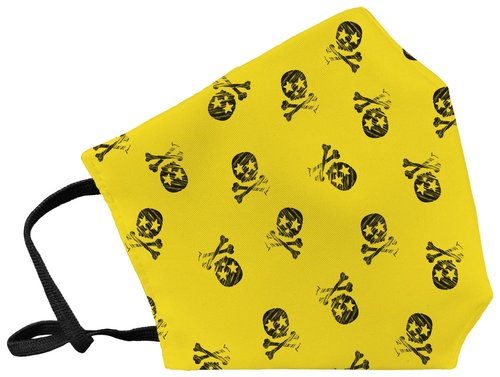FULI - MASCARILLA DE PROTECCION REUTILIZABLE GRANDE TALLA L SKULL AMARILLO (Ref.101SKAML)