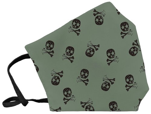 FULI - MASCARILLA DE PROTECCION REUTILIZABLE GRANDE TALLA L SKULL KAKI (Ref.101SKKAL)