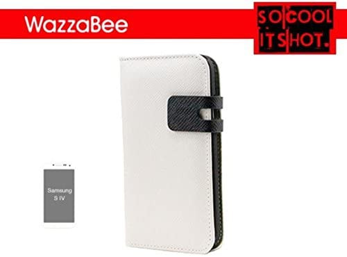 FUNDA WAZZABEE PARA SAMSUNG S IV POLIPIEL, MARCO INT. PLASTICO,CIERRE MAGNETICO,BLANCO () (Ref.WB-S4-WP-WH)
