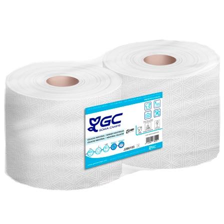 GC - BOBINA INDUSTRIAL GOFRADO CELULOSA 2 CAPAS 1500/450M PACK 2U BLANCO (Ref.J286103)