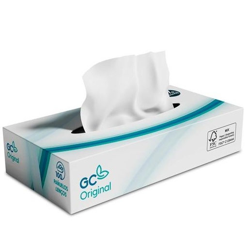 GC - PAÑUELOS FACIALES 2 CAPAS CAJA 100U BLANCO (Ref.F283101)
