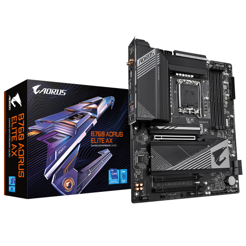 GIGABYTE - B760 AORUS ELITE AX (rev. 1.0) Intel B760 LGA 1700 micro ATX (Ref.B760 AORUS ELITE AX G10)