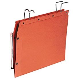 GIO BY ELBA - CARPETA COLGANTE ELBA cart.TUB D con GANCHOS visor LATERAL "V" KRAFT NARANJA 240g 250x350mm PAQUETE de 25 (50700/SP0020) (Ref.100330439)