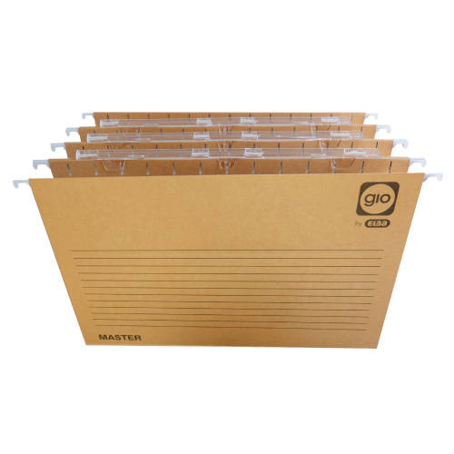 GIO BY ELBA - CARPETA COLGANTE GIO cart.MASTER visor PANORAMICO "V" BICOLOR 240g Fº PROLONGADO PAQUETE de 25 (43700/T30020) (Ref.400047715)