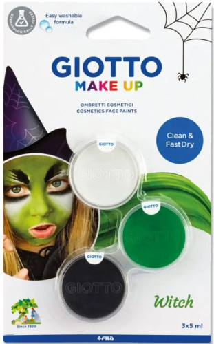 GIOTTO - BLÍSTER 3 UDS. PINTURA FACIAL COSMÉTICA BRUJA EN DISPLAY 5 UDS. (Ref.F476100)