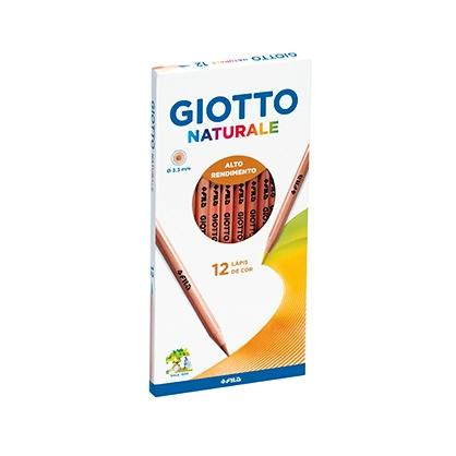 GIOTTO - LÁPICES DE COLORES NATURALE ESTUCHE DE 12 (Ref.F221200)
