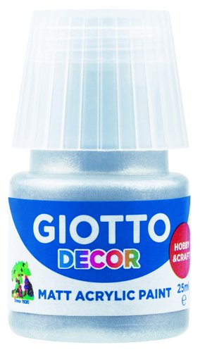 GIOTTO - PINTURA ACRILICA 25 ml (bote) PLATA (Ref.F538150)