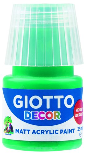 GIOTTO - PINTURA ACRILICA 25 ml (bote) VERDE ESMERALDA (Ref.F538114)