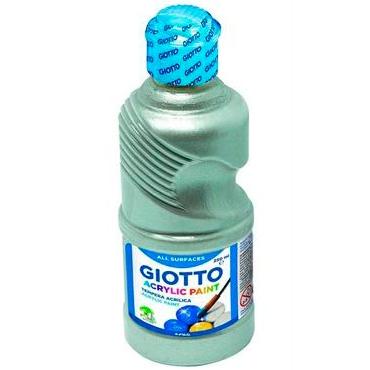 GIOTTO - TÉMPERA ACRÍLICA BOTELLA 250ML PLATA (Ref.F53390000)