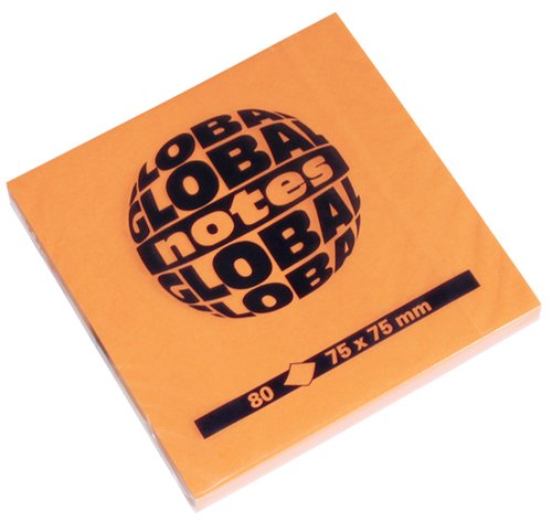 GLOBAL NOTES - TACO NOTAS 80h 75x75 NARANJA BRILLANTE (Ref.3654-35)