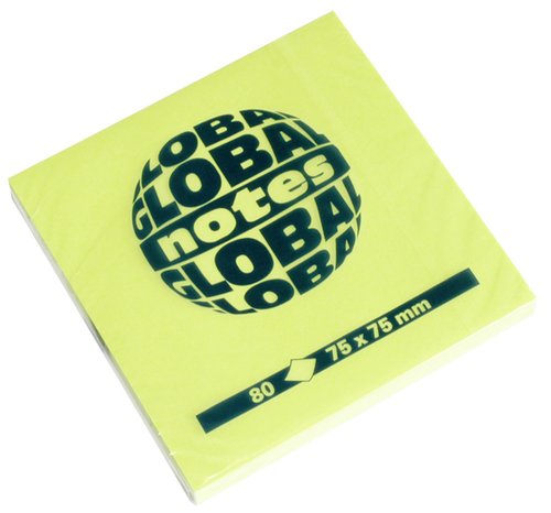GLOBAL NOTES - TACO NOTAS 80h 75x75 VERDE BRILLANTE (Ref.3654-33)
