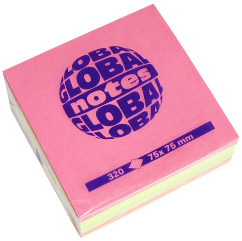 GLOBAL NOTES - TACO NOTAS CUBO 320h 75x75 COLORES BRILLANTES (4x80h) (Ref.3654-39)