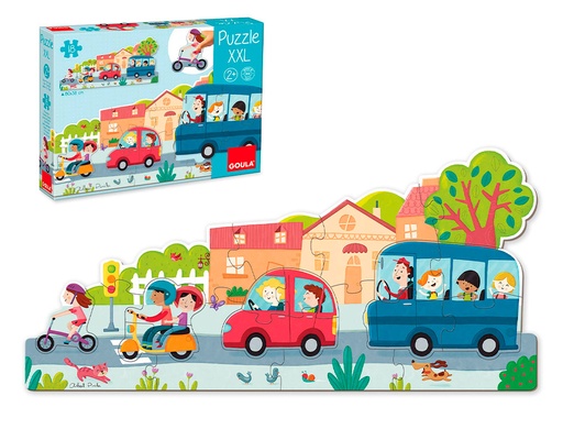 GOULA - PUZLE XXL VEHICULOS 18 PIEZAS (Ref.453428)