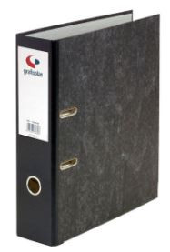 GRAFOPLÁS - ARCHIVADOR JASPEADO ECOCLASSIC NEGRO 1/4 NATURAL LOMO ANCHO 215X230X75 GRAFOPLAS (Ref.7149000)