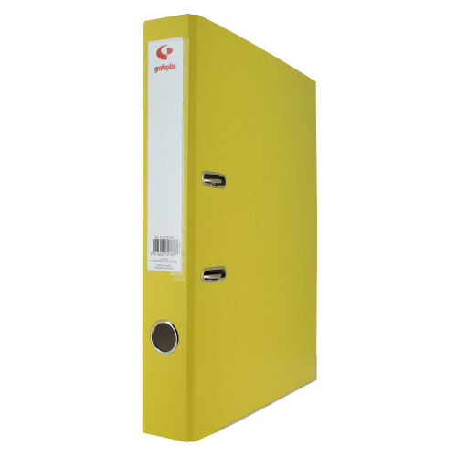 GRAFOPLÁS - ARCHIVADOR PALANCA 45 COLOR AMARILLO A4 LOMO ESTRECHO 290X320X55 GRAFOPLAS (Ref.17269360)