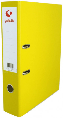 GRAFOPLÁS - ARCHIVADOR PALANCA 45 COLOR AMARILLO FOLIO LOMO ESTRECHO 290X350X55 GRAFOPLAS (Ref.17279360)
