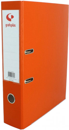 GRAFOPLÁS - ARCHIVADOR PALANCA 45 COLOR NARANJA A4 LOMO ESTRECHO 290X320X55 GRAFOPLAS (Ref.17269352)