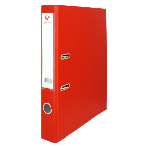 GRAFOPLÁS - ARCHIVADOR PALANCA 45 COLOR ROJO A4 LOMO ESTRECHO 290X320X55 GRAFOPLAS (Ref.17269351)