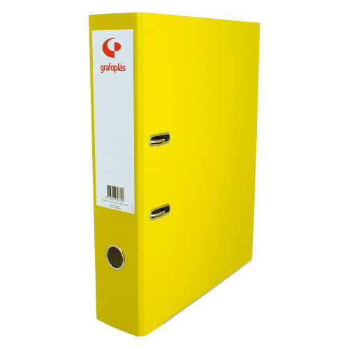 GRAFOPLÁS - ARCHIVADOR PALANCA 65 COLOR AMARILLO A4 LOMO ANCHO 290X320X75 GRAFOPLAS (Ref.17269560)
