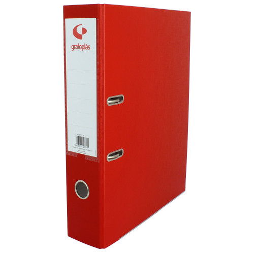 GRAFOPLÁS - ARCHIVADOR PALANCA 65 COLOR ROJO FOLIO LOMO ANCHO 290X350X75 GRAFOPLAS (Ref.17279551)