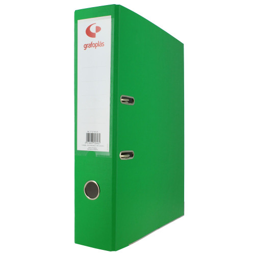 GRAFOPLÁS - ARCHIVADOR PALANCA 65 COLOR VERDE CLARO FOLIO LOMO ANCHO 290X350X75 GRAFOPLAS (Ref.17279523)