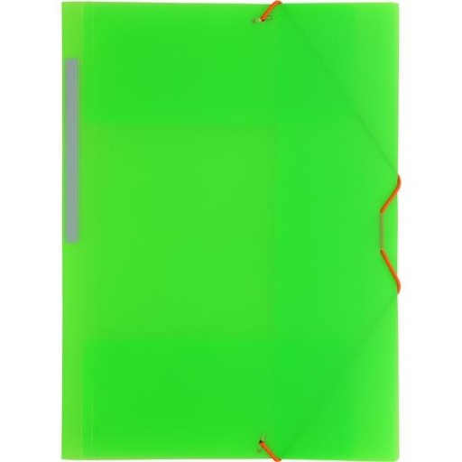 GRAFOPLÁS - CARPETA COLORGRAF 3 SOLAPAS PP TRANSLÚCIDO GOMAS FOLIO VERDE (Ref.04801221)
