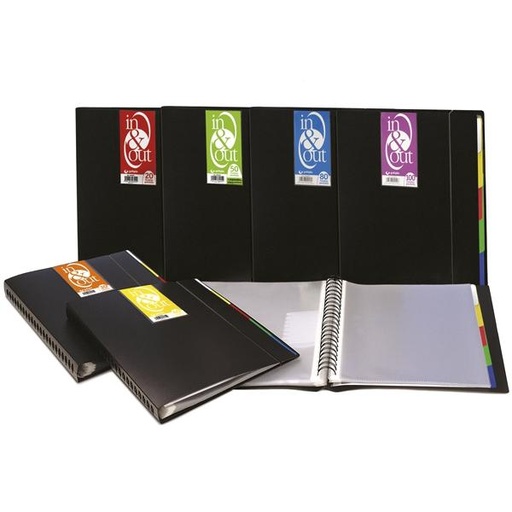 GRAFOPLÁS - CARPETA IN & OUT OPACA PP RÍGIDO A4 CON 100 FUNDAS DE PP REMOVIBLES CALIDAD EXTRA (Ref.39409010)