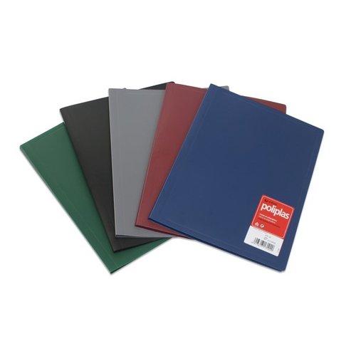 GRAFOPLÁS - CARPETA POLIPLÁS DE POLIPROPILENO OPACO CON 20 FUNDAS SOLDADAS FOLIO GRANATE (Ref.1450050)