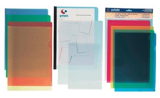GRAFOPLÁS - DOSSIER UÑERO A4 POLIPROPILENO AZUL BOLSA -10U- (Ref.5281130)
