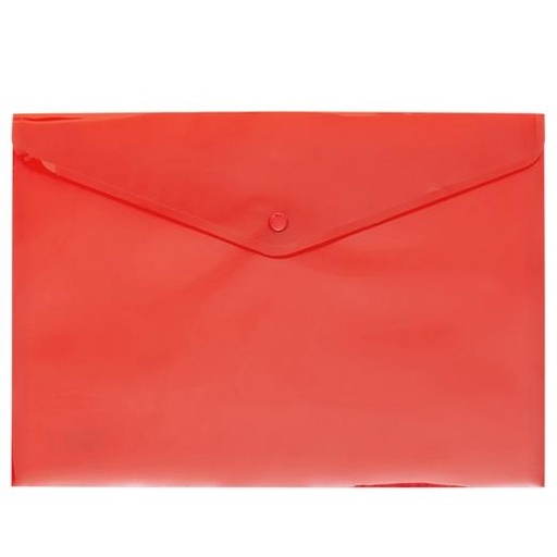 GRAFOPLÁS - SOBRE BROCHE ECOPLÁS FOLIO POLIPROPILENO TRANSLÚCIDO ROJO (Ref.4871251)