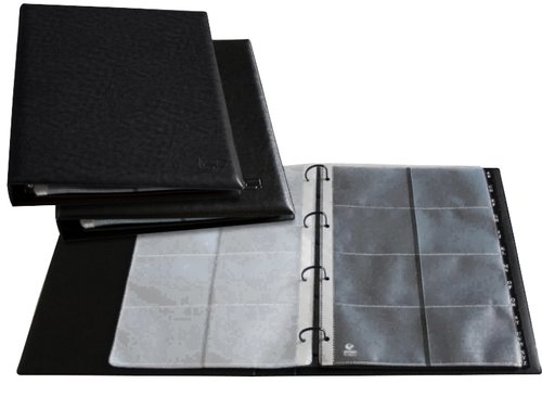 GRAFOPLÁS - TARJETERO 4 anillas EXECUTIVE A4 30mm MX. 20 fundas y sep.A-Z 320 tarjetas NEGRO (Ref.3726010)