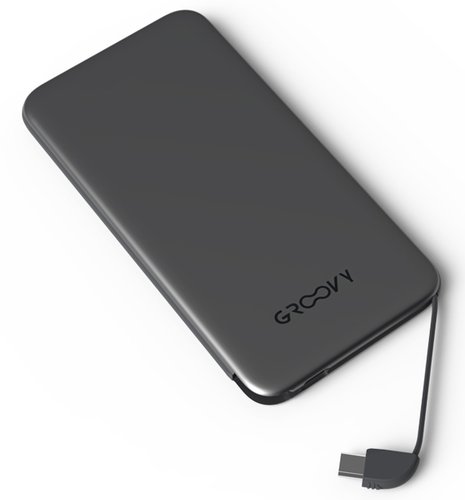 GROOVY - BATERIA EXTERNA 4000MAH PARA DISPOSITIVOS ANDROID MICRO USB + TIPO C COLOR GRIS OSCURO (Ref.GR-PBK-MC4000-C11)