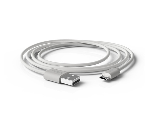 GROOVY - CABLE USB-A A MICRO USB LONGITUD 1 MT COLOR BLANCO (Ref.GR-CBL-MC1M1.5A-C01)