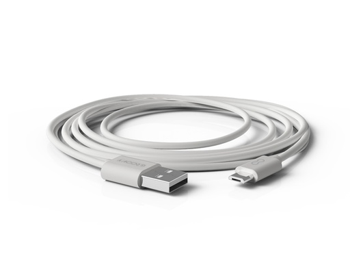 GROOVY - CABLE USB-A A MICRO USB LONGITUD 2 MT COLOR BLANCO (Ref.GR-CBL-MC2M2.0A-C01)