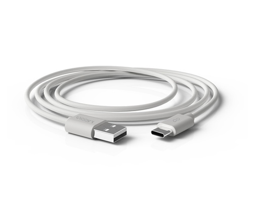 GROOVY - CABLE USB-A A TIPO C LONGITUD 1 MT COLOR BLANCO (Ref.GR-CBL-TY1M1.5A-C01)