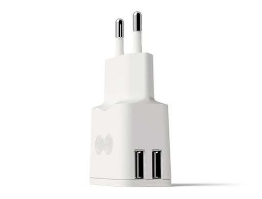 GROOVY - CARGADOR DE PARED 2 USB COLOR BLANCO (Ref.GR-SCH-2X24A-C01)