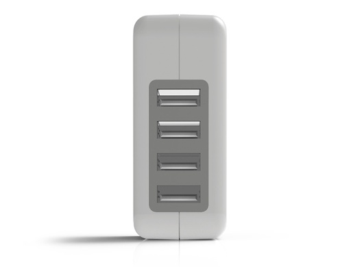 GROOVY - CARGADOR DE PARED 4 USB COLOR BLANCO (Ref.GR-SCH-4X48A-C01)