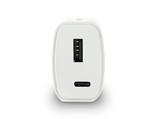 GROOVY - CARGADOR PARED 1 USB + 1USB-C COLOR BLANCO (Ref.GR-SCH-1+1X3.1A-C01)
