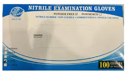 GUANTES DE NITRILO TALLA L AZUL CAJA -100U- (Ref.1111L)